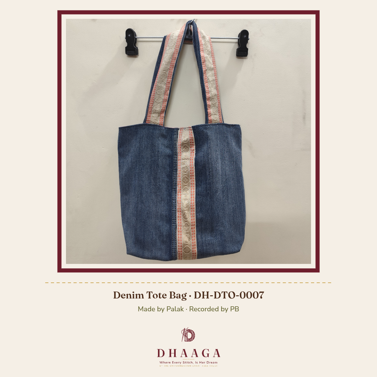 Denim Tote Bag — DH-DTO-0007