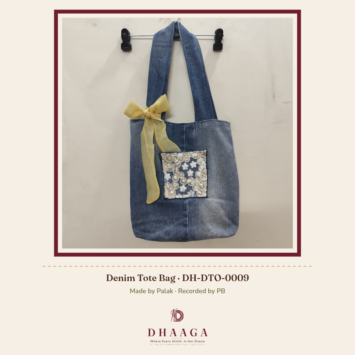 Denim Tote Bag — DH-DTO-0009