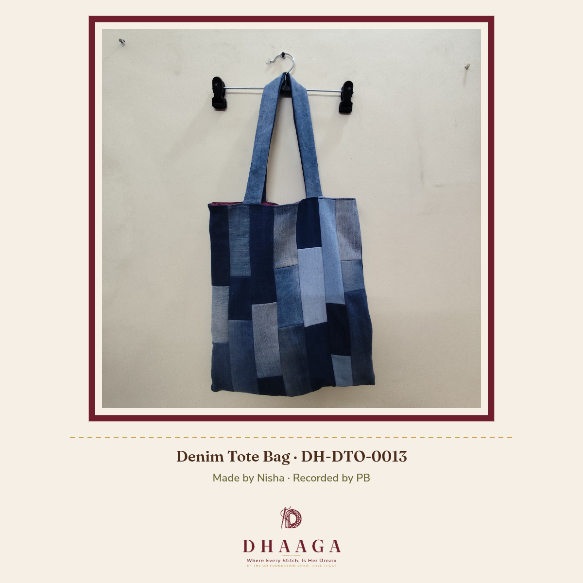 Denim Tote Bag — DH-DTO-0013