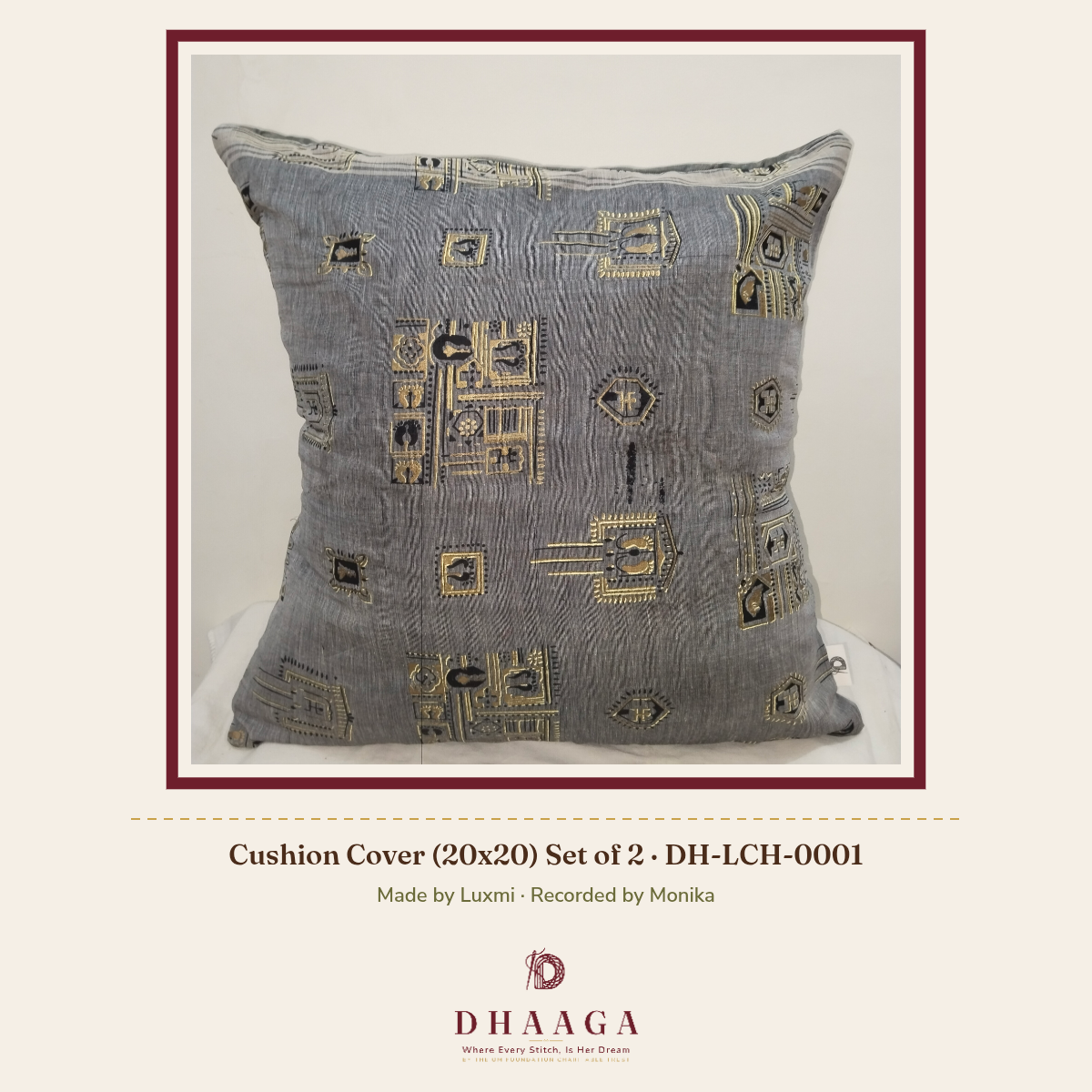 Cushion Cover (20x20) Set of 2 DH-LCH-0001