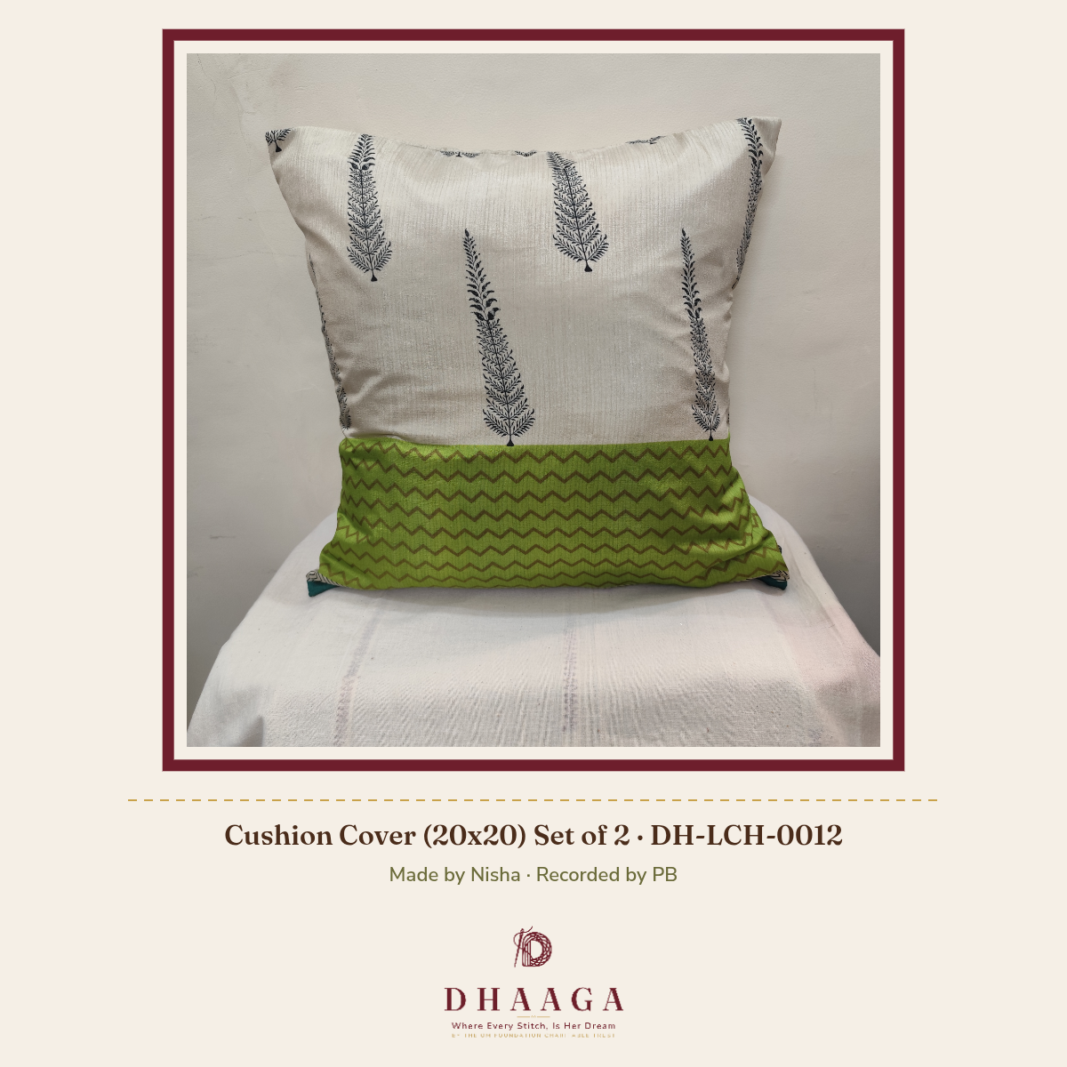 Cushion Cover (20x20) Set of 2 — DH-LCH-0012