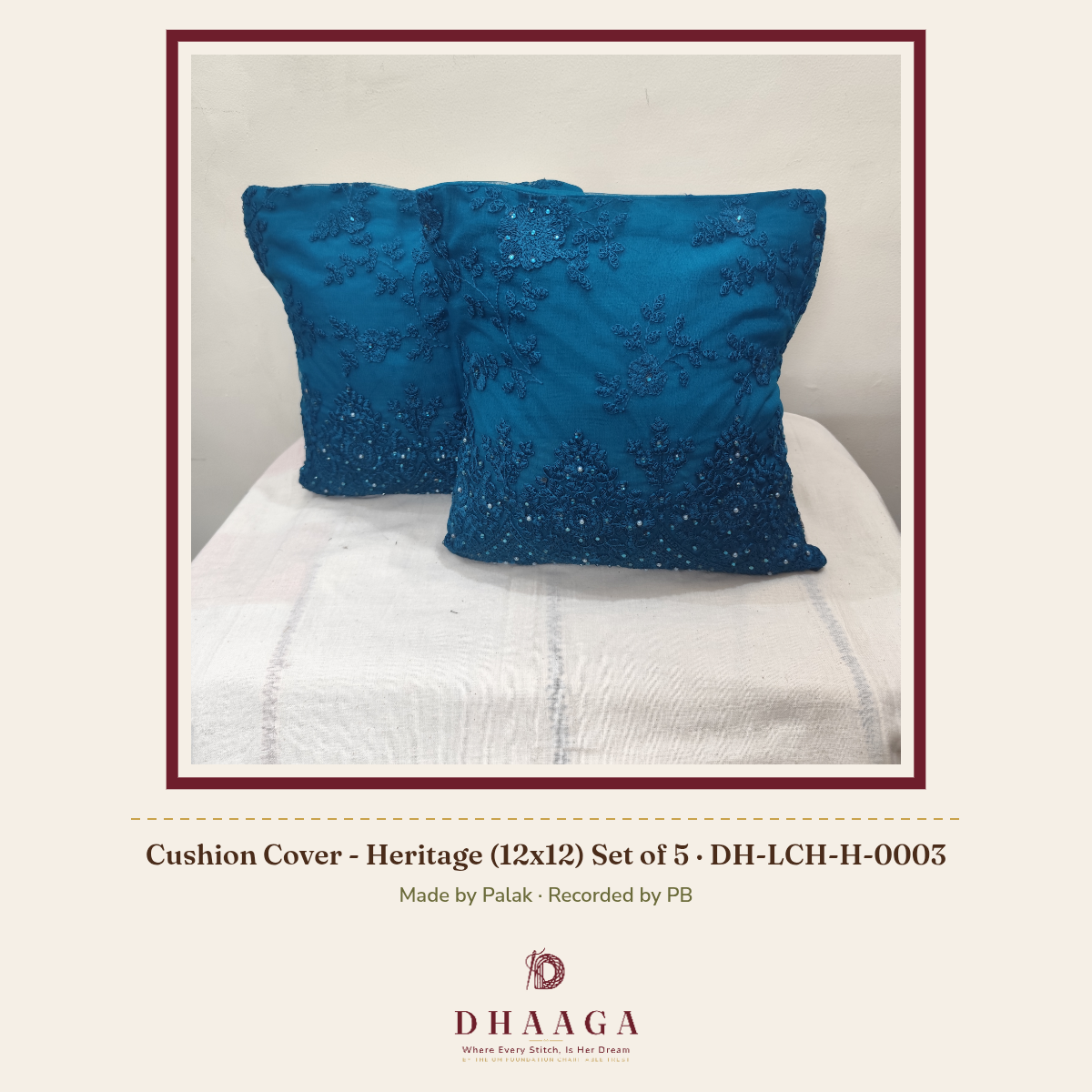 Cushion Cover - Heritage (12x12) Set of 5 — DH-LCH-H-0003