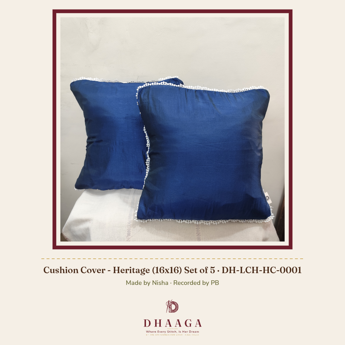 Cushion Cover - Heritage (16x16) Set of 5 DH-LCH-HC-0001