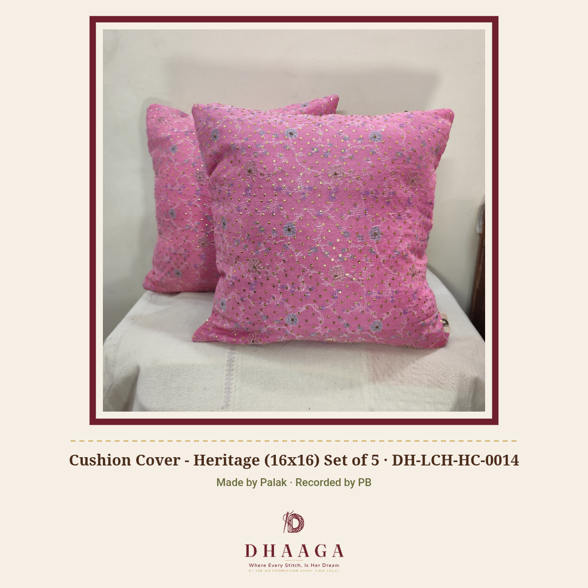 Cushion Cover - Heritage (16x16) Set of 5 DH-LCH-HC-0014