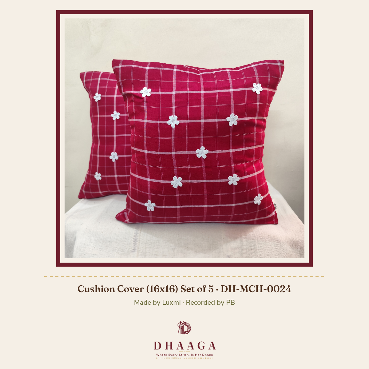 Cushion Cover (16x16) Set of 5 DH-MCH-0024