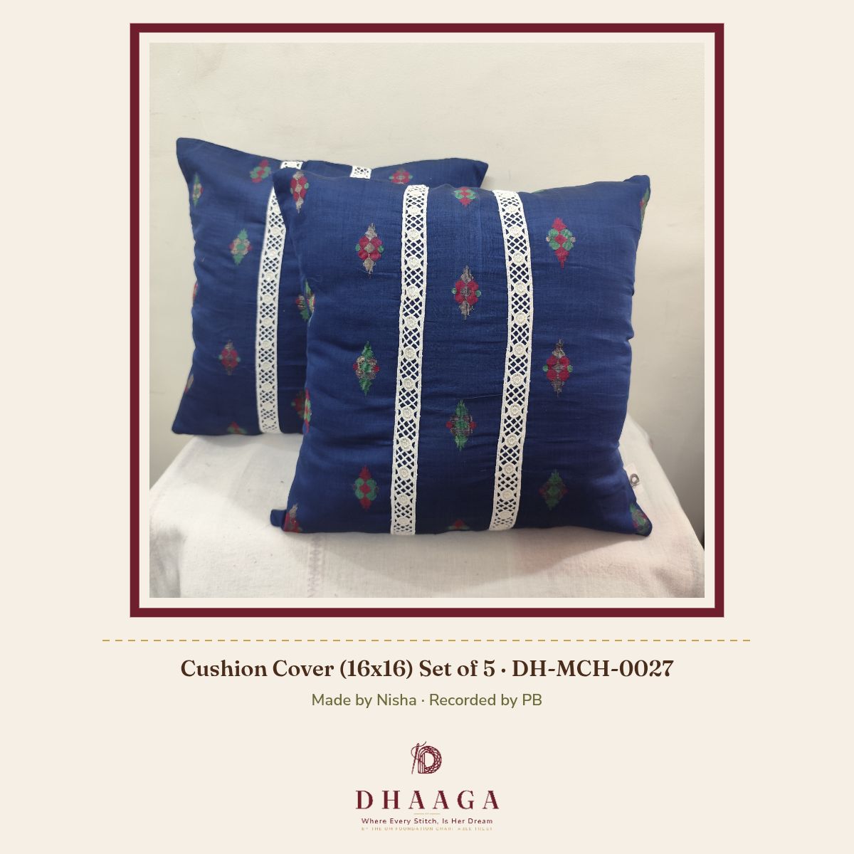 Cushion Cover (16x16) Set of 5 DH-MCH-0027