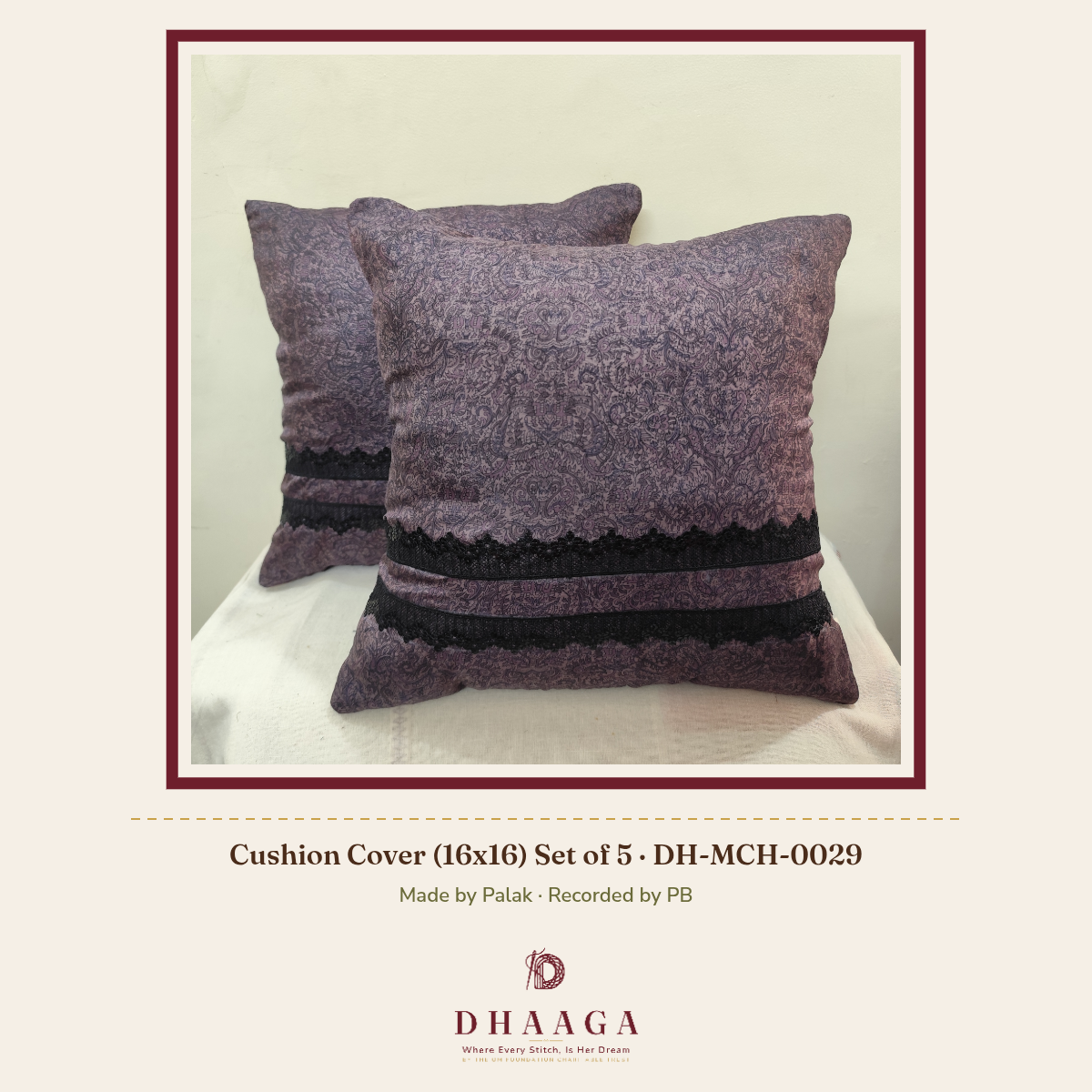 Cushion Cover (16x16) Set of 5 DH-MCH-0029