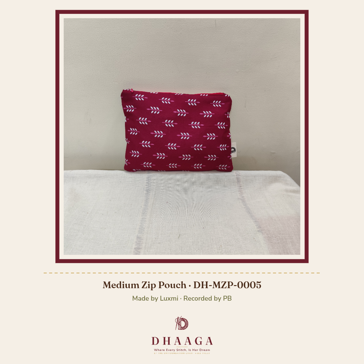 Medium Zip Pouch — DH-MZP-0005