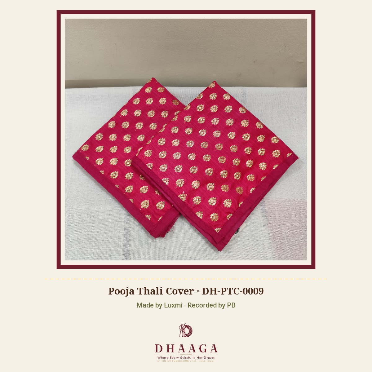 Pooja Thali Cover DH-PTC-0009