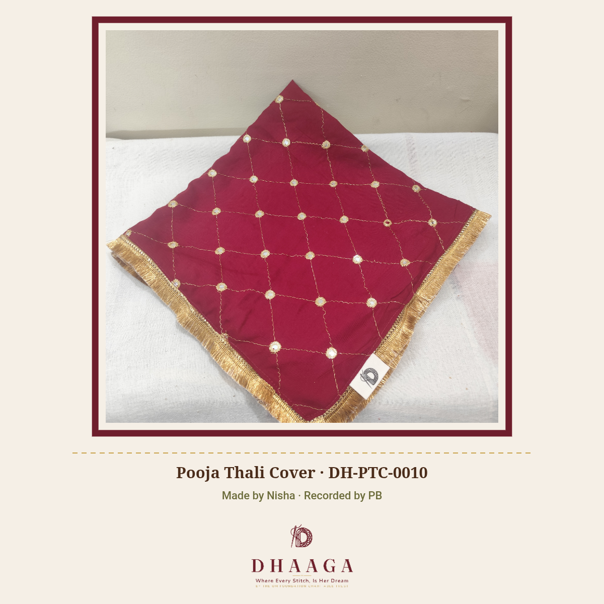 Pooja Thali Cover DH-PTC-0010