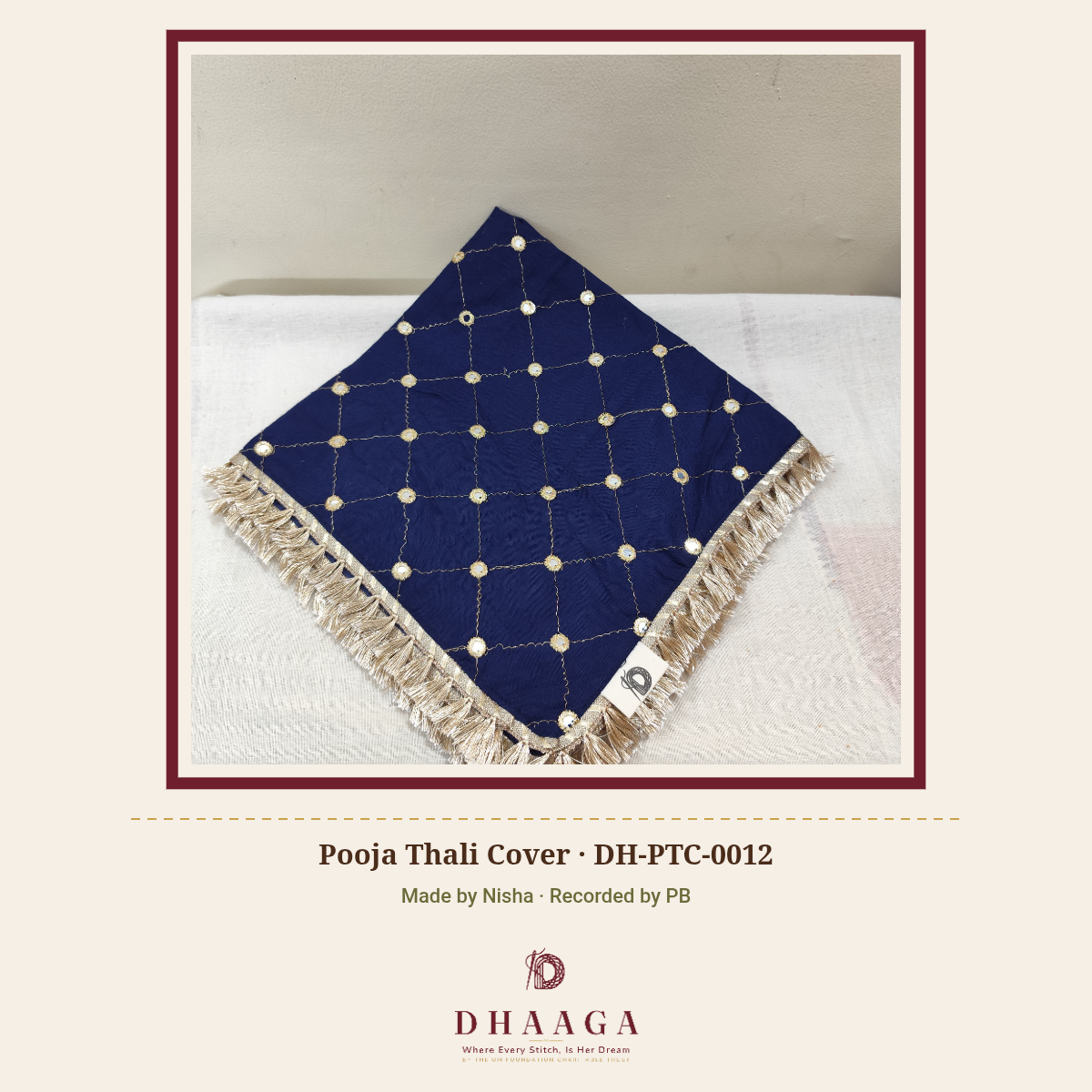 Pooja Thali Cover — DH-PTC-0012