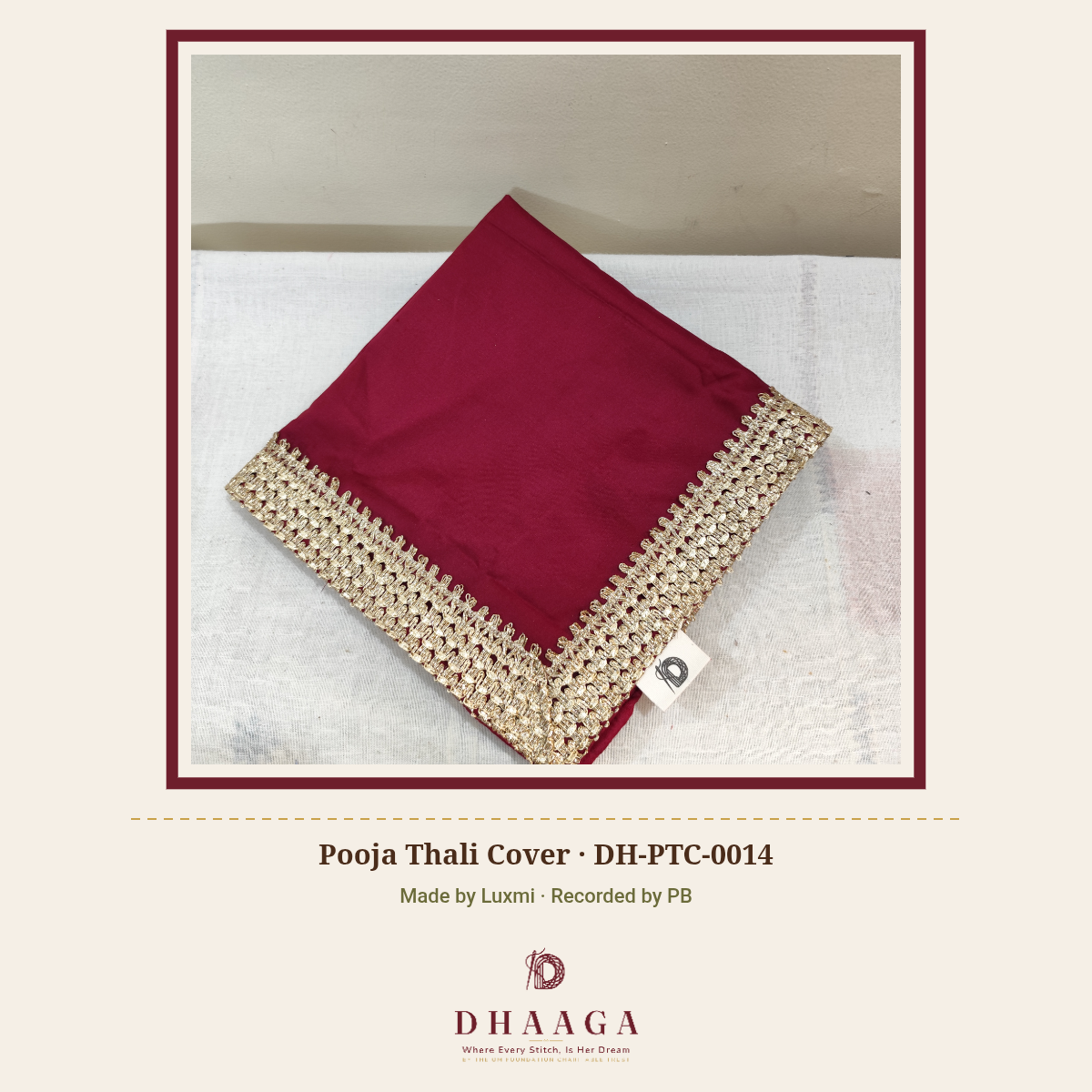 Pooja Thali Cover DH-PTC-0014