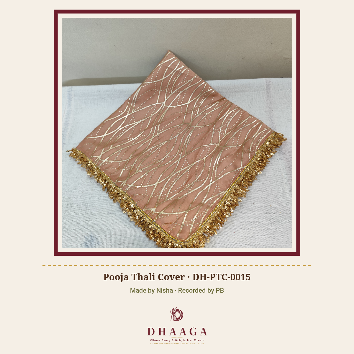 Pooja Thali Cover — DH-PTC-0015