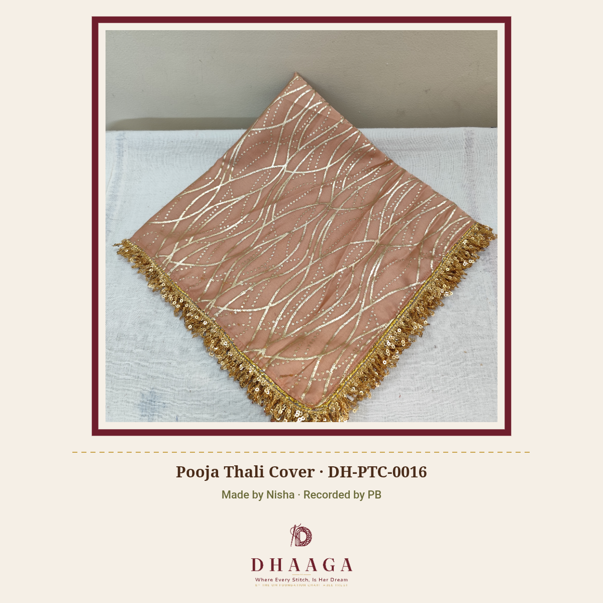 Pooja Thali Cover — DH-PTC-0016