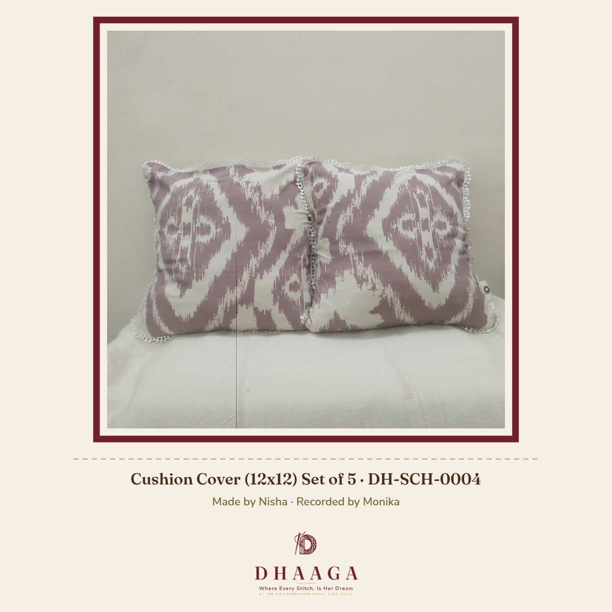 Cushion Cover (12x12) Set of 5 DH-SCH-0004