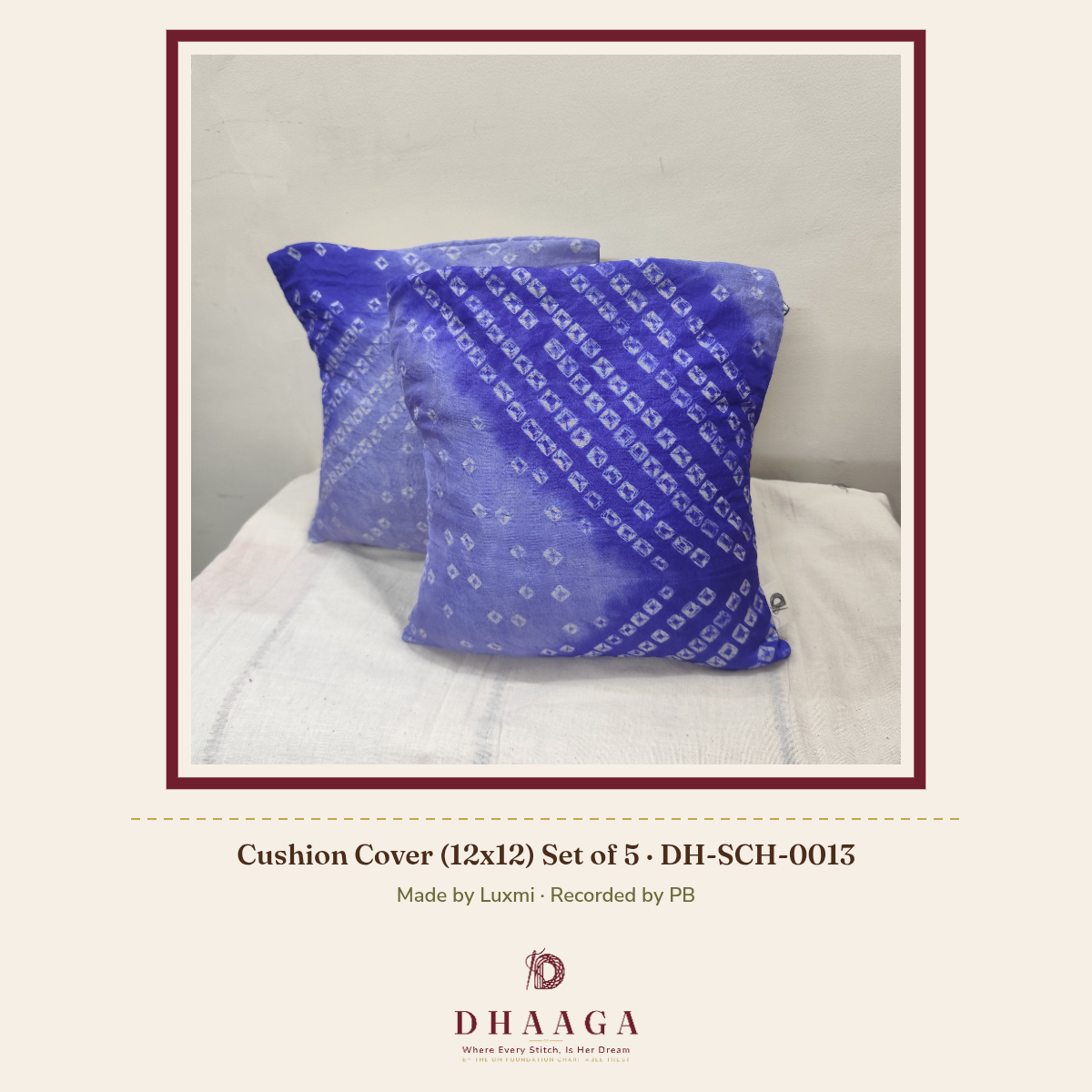 Cushion Cover (12x12) Set of 5 — DH-SCH-0013