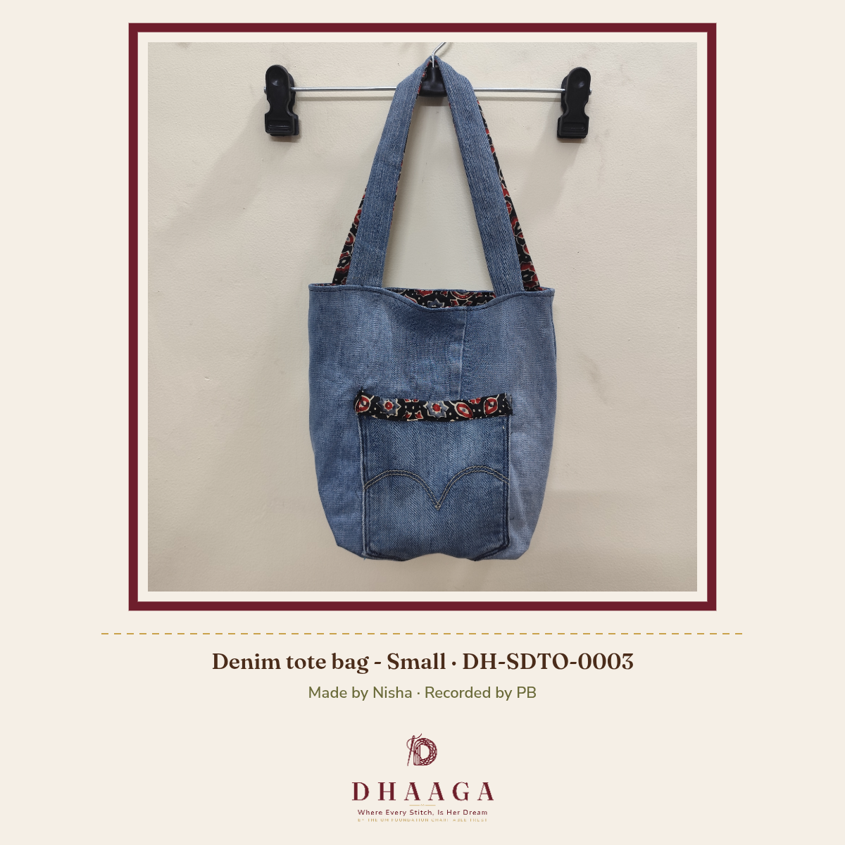 Denim tote bag - Small — DH-SDTO-0003