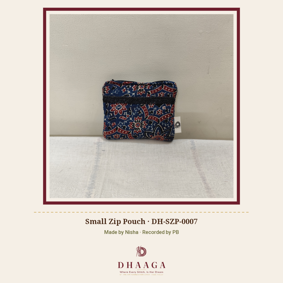 Small Zip Pouch DH-SZP-0007