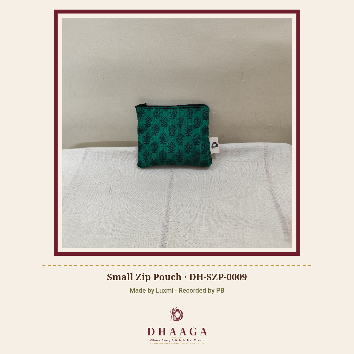 Small Zip Pouch — DH-SZP-0009