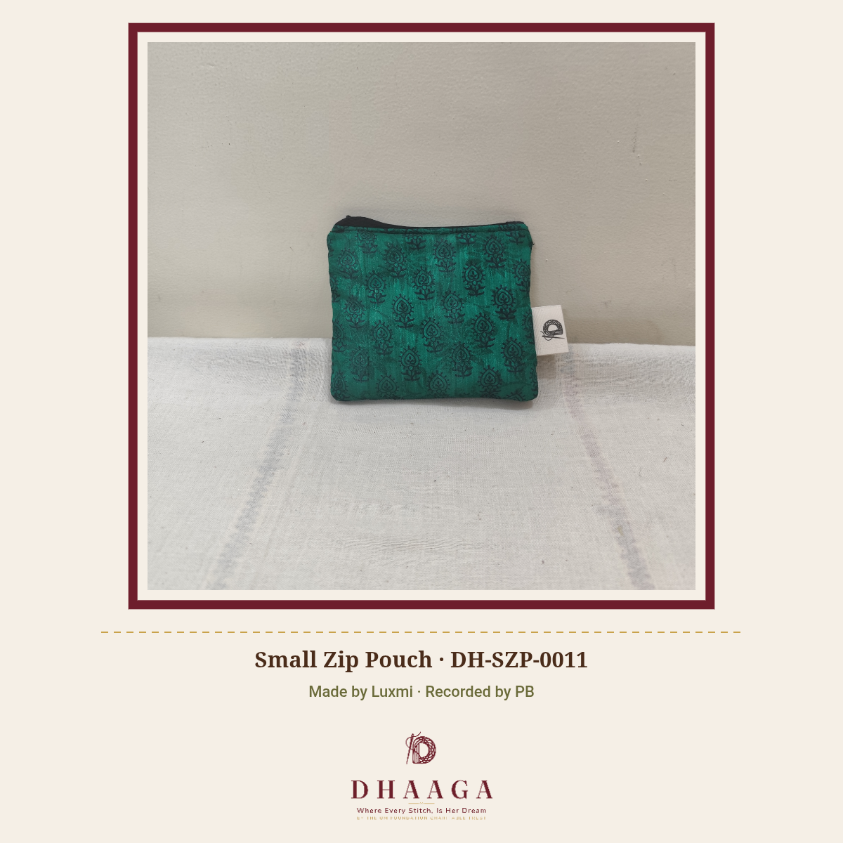 Small Zip Pouch — DH-SZP-0011