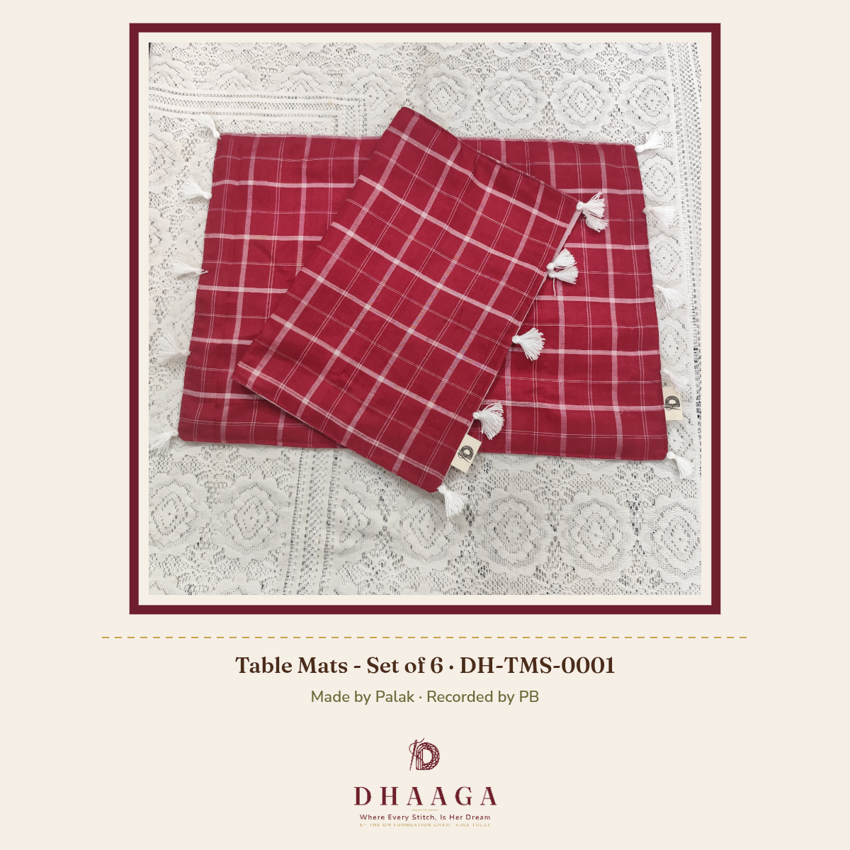 Table Mats - Set of 6 DH-TMS-0001