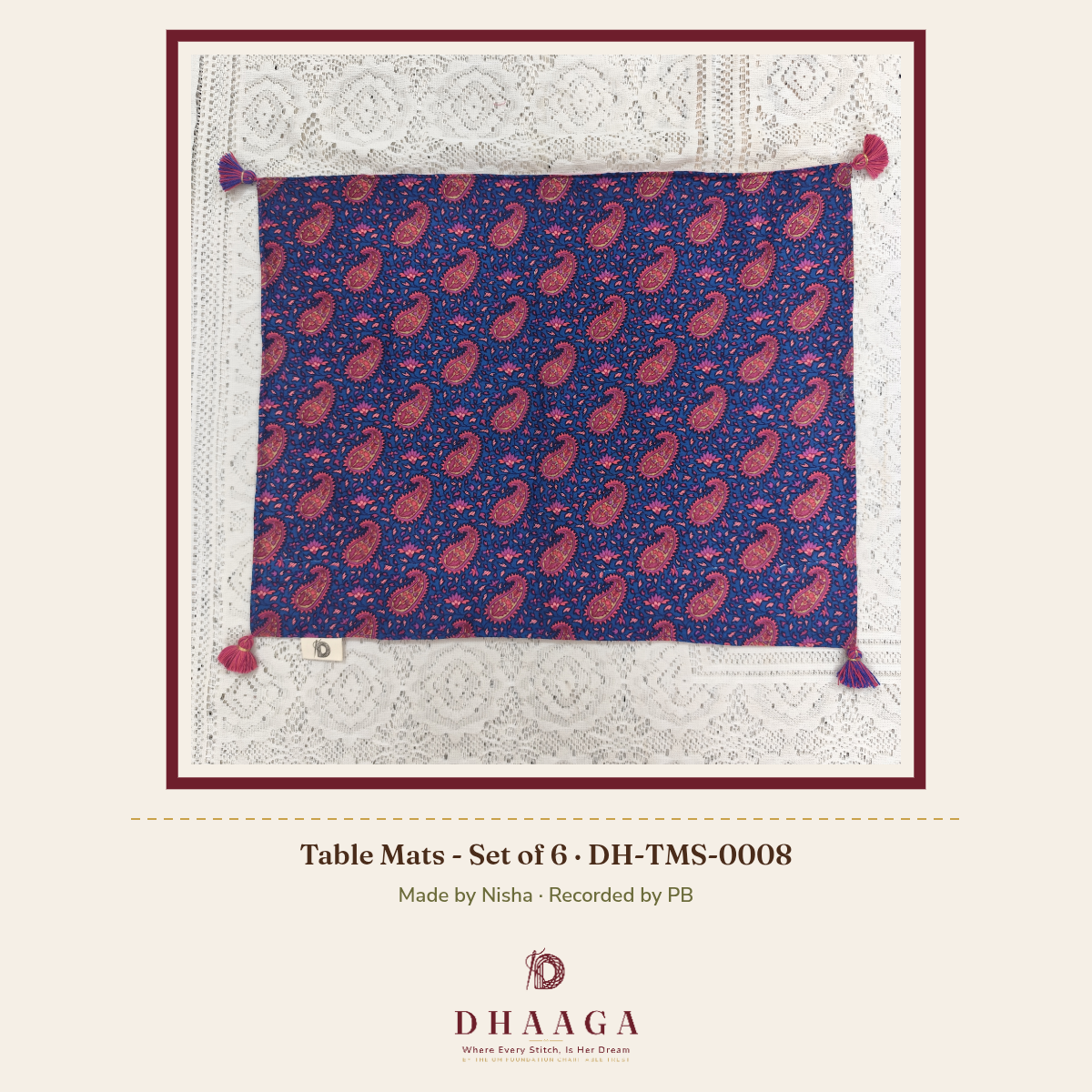 Table Mats - Set of 6 — DH-TMS-0008