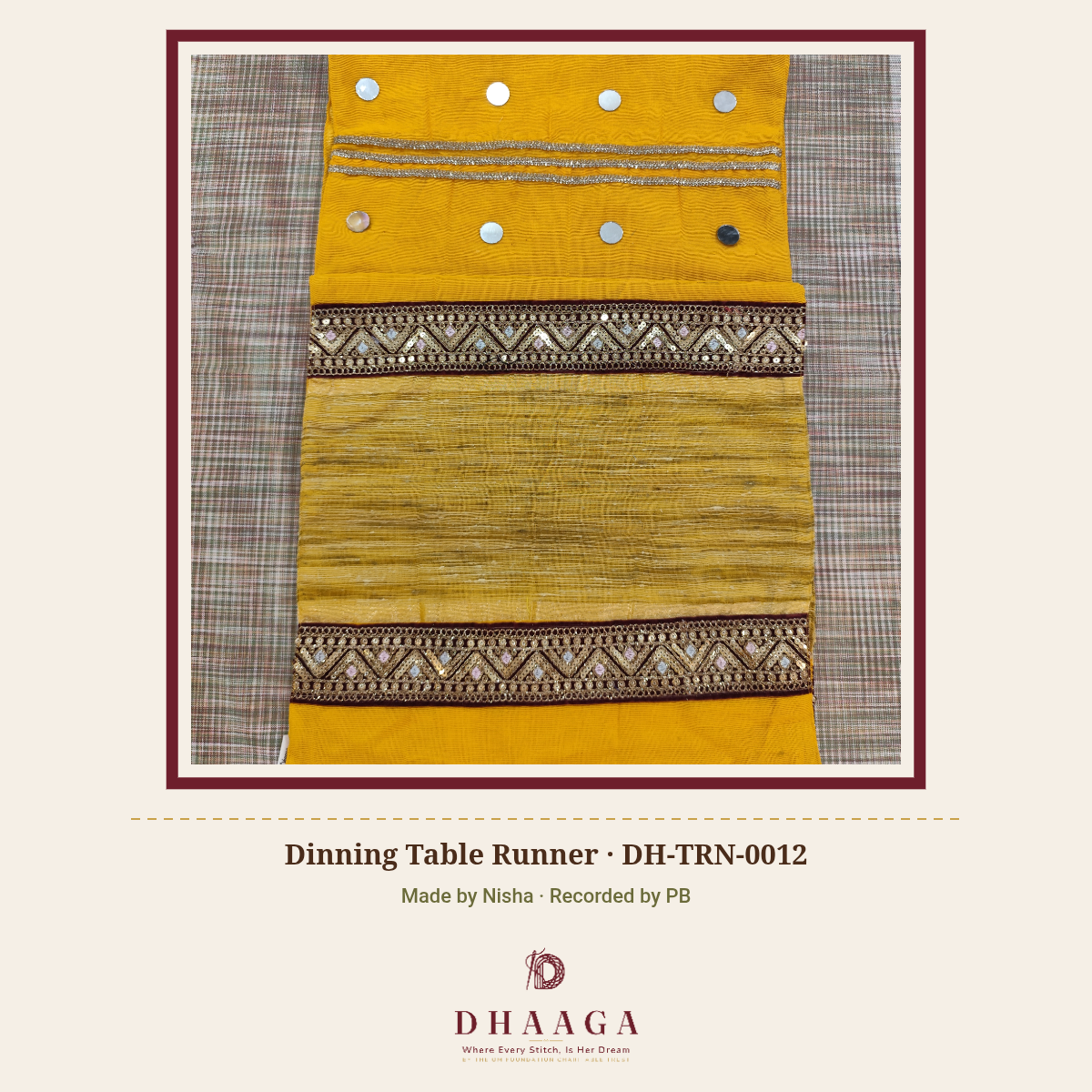 Dinning Table Runner — DH-TRN-0012